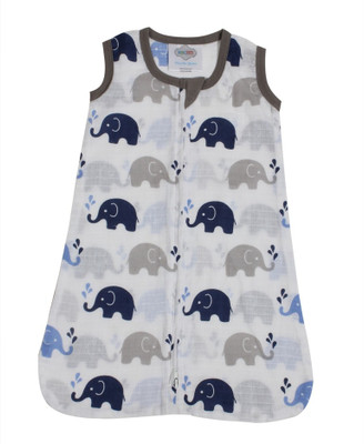 

Bacati Elephants Blue/Grey Muslin Sleep Sack Sleeping Bag(Blue