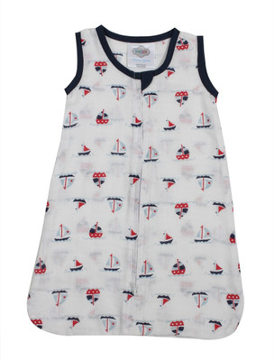 

Bacati Little Sailor Boats Boys Muslin Sleep Sack Sleeping Bag(Multicolor