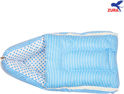 

Zura 3 in 1 Cotton Baby Bed & Baby Carrier Sleeping Bag(Blue