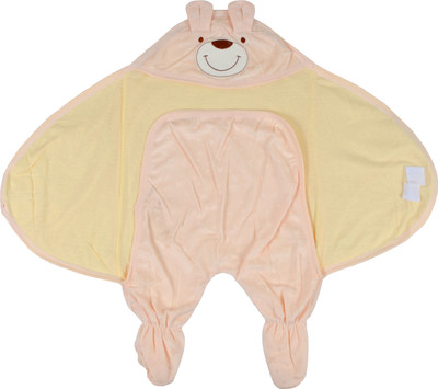 

Baby Grow Baby Swaddle Newborn Toddler Velvet Fleece Bear Sleeping Bag(Multicolor, Cream