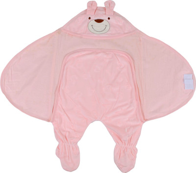 

Baby Grow Baby Swaddle Newborn Toddler Velvet Fleece Bear Sleeping Bag(Pink