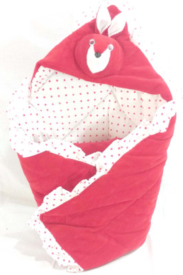 Baby's Clubb Baby Wrapper Sleeping Bag(White, Red, Red;white