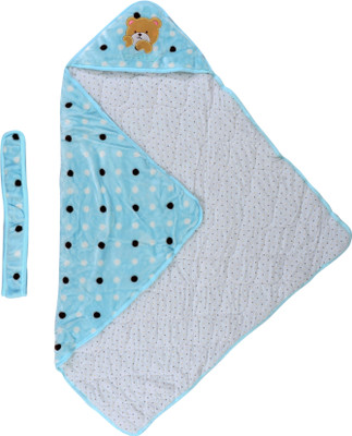 

Baby Grow Swaddle Newborn Toddler Velvet Fleece Doted Sleeping Bag(Blue