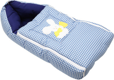 

Littly Bedding Set Cum Sleeping Bag Sleeping Bag(Blue, Blue;white