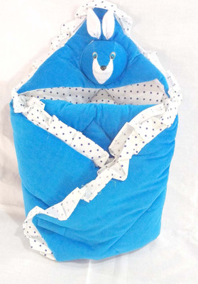 

Baby's Clubb Baby Wrapper Sleeping Bag(White, Blue, Blue;white