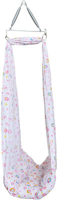 

Orange and Orchid Baby Jhula,Bedding Sets Cradle for Just Born New Born with Mosquito Net and Spring Sleeping Bag(Pink
