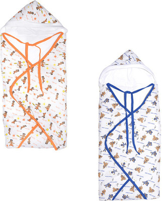 

Chhota Bheem Soft Cotton White Color Hooded Baby Wrapper come for New Born Sleeping Bag(Multicolor