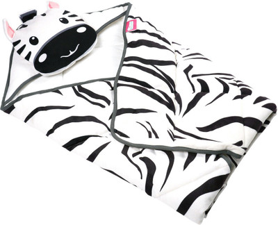 

Little Innocent Zebra Printed Baby Wrapper And Sleeping Bag(Black, White