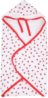 

Luke and Lilly Cherry Printed Baby Wrappaer for Just Born L Sleeping Bag(White