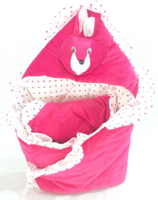 

Baby's Clubb Baby Wrapper Sleeping Bag(White, Pink, Rani;white