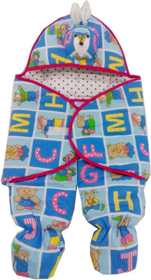 

Baby's Clubb Baby Wrapper Sleeping Bag(Multicolor, Blue;multicolor;white