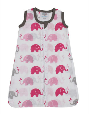 

Bacati Elephants pink/Grey Muslin Sleep Sack Sleeping Bag(Pink
