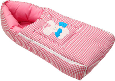 

Littly Bedding Set Cum Sleeping Bag Sleeping Bag(Pink, Pink;white