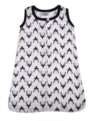 

Bacati Tribal Navy Buck Muslin Sleep Sack Sleeping Bag(Blue), Dark blue