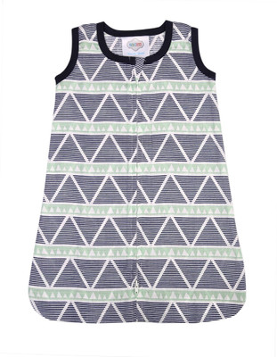 Bacati Aztec Mint/Navy Large Triangles Muslin Sleep Sack Sleeping Bag(Blue, Dark blue
