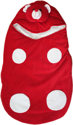 

Amardeep Cute Cartoon Face Teddy Sleeping Bag(Red, White