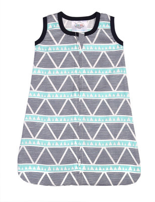 

Bacati Aztec Aqua/Navy Large Triangles Muslin Sleep Sack Sleeping Bag(Blue), Dark blue