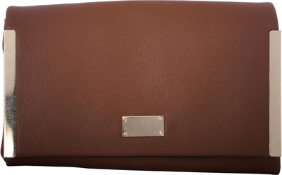 

Kleio Women Evening/Party Brown PU Sling Bag