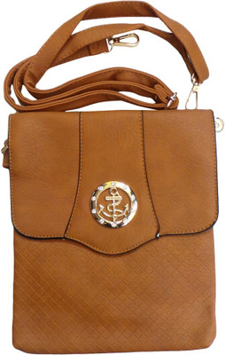 

Bhamini Women Casual Brown PU Sling Bag