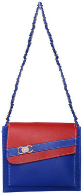 

MOOI-ZAK Women Evening/Party Blue PU Sling Bag