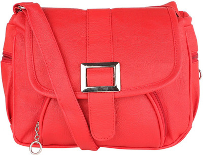 

SAHAL FASHION Women Casual Red PU Sling Bag
