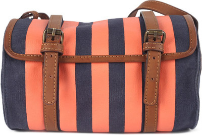 

United Colors of Benetton Women Casual Blue, Pink, Brown PU Sling Bag, Blue;brown;pink