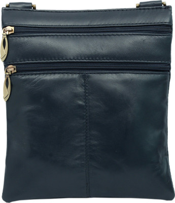 

Rambler Girls Casual Blue Genuine Leather Sling Bag