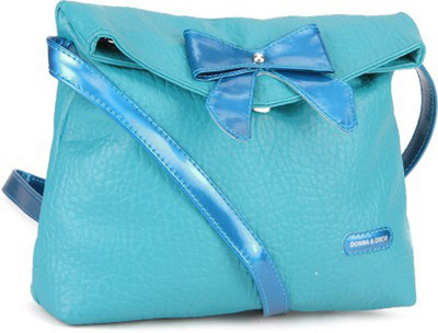 

Donna & Drew Women Casual Blue PU Sling Bag