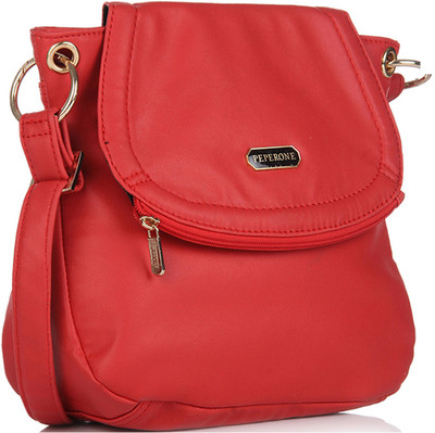 

Peperone Women Casual Red PU Sling Bag