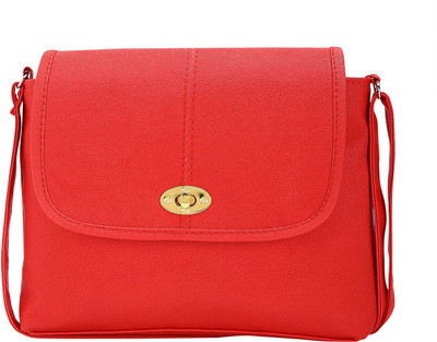 

Sumit Collection Women Casual Red PU Sling Bag