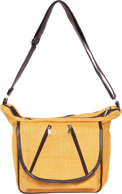 

Benicia Women Casual Orange Jute Sling Bag