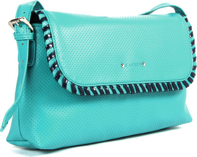 

Caprese Women Casual Blue Genuine Leather Sling Bag