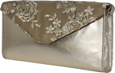 Mastani Women Evening/Party Gold PU Sling Bag