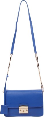 

RI2K Women Casual Blue Genuine Leather, Polyester Sling Bag