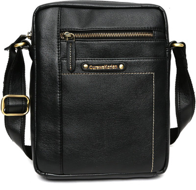 

Curewe Kerien Men Formal Black Leatherette Sling Bag