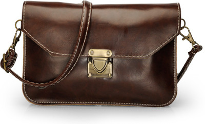 Bags Craze Women Formal Brown PU Sling Bag