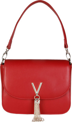 

MARIO VALENTINO Women Evening/Party Red Genuine Leather Hand-held Bag