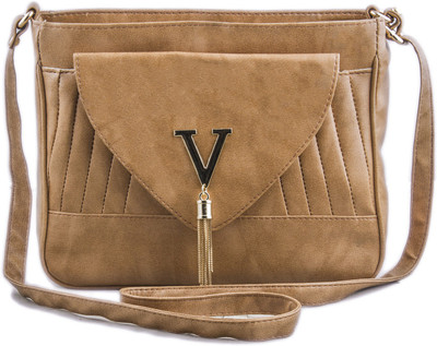 

Voaka Women Casual Brown PU Sling Bag