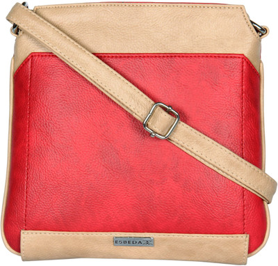 Esbeda Women Casual Red Leatherette Sling Bag
