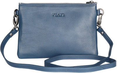 

Viari Women Formal Blue Genuine Leather Sling Bag