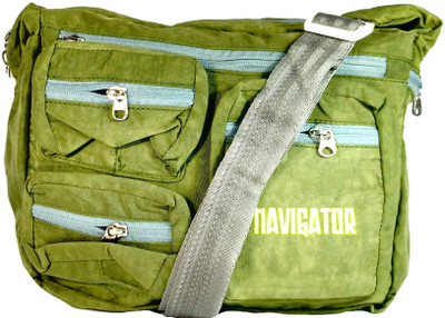

Navigator Men & Women Casual Green Polyester Sling Bag