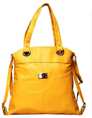 

Giant Roots Women Casual Yellow Leatherette Shoulder Bag