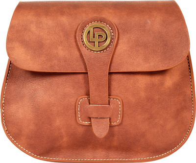 

Lino Perros Women Casual Tan Leatherette Sling Bag