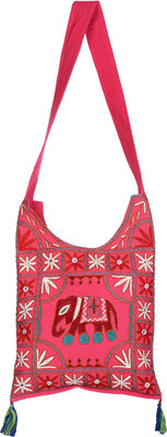 

Rajrang Women Casual Pink Cotton Sling Bag