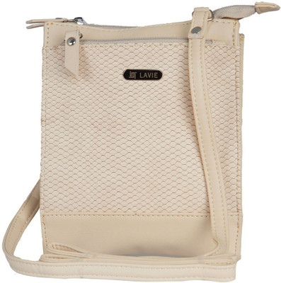 

Lavie Women Casual Beige PU Sling Bag