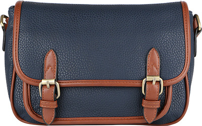 

Lino Perros Women Casual Blue Leatherette Sling Bag