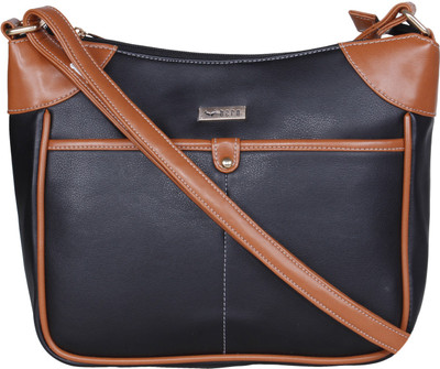 Bern Women Casual Black, Brown PU Sling Bag