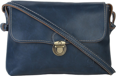 

Lino Perros Women Casual Blue Leatherette Sling Bag