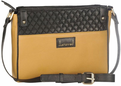 

Justanned Women Formal Yellow Genuine Leather Sling Bag