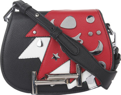 

Star Style Women Casual Black Leatherette Sling Bag